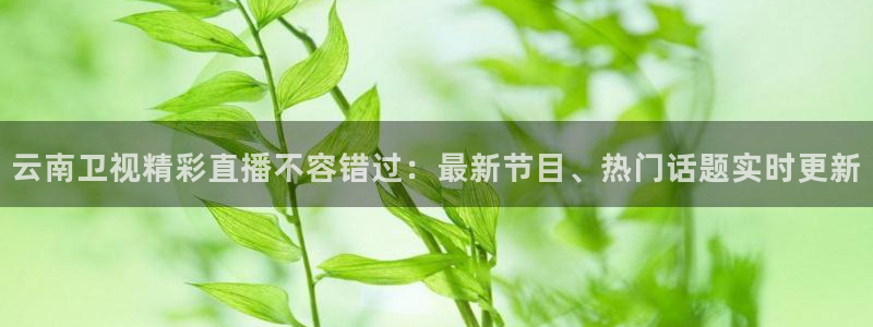 cba直播极速体育：云南卫视精彩直播不容错过：最新节目、热门话题实时更新